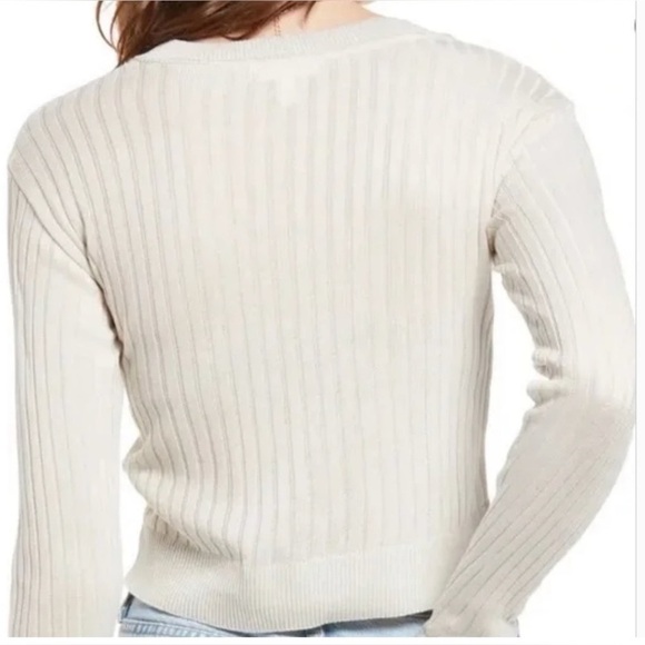BP Reagan V Neck Sweater in Ivory NWOT‎ size XS - Picture 2 of 9